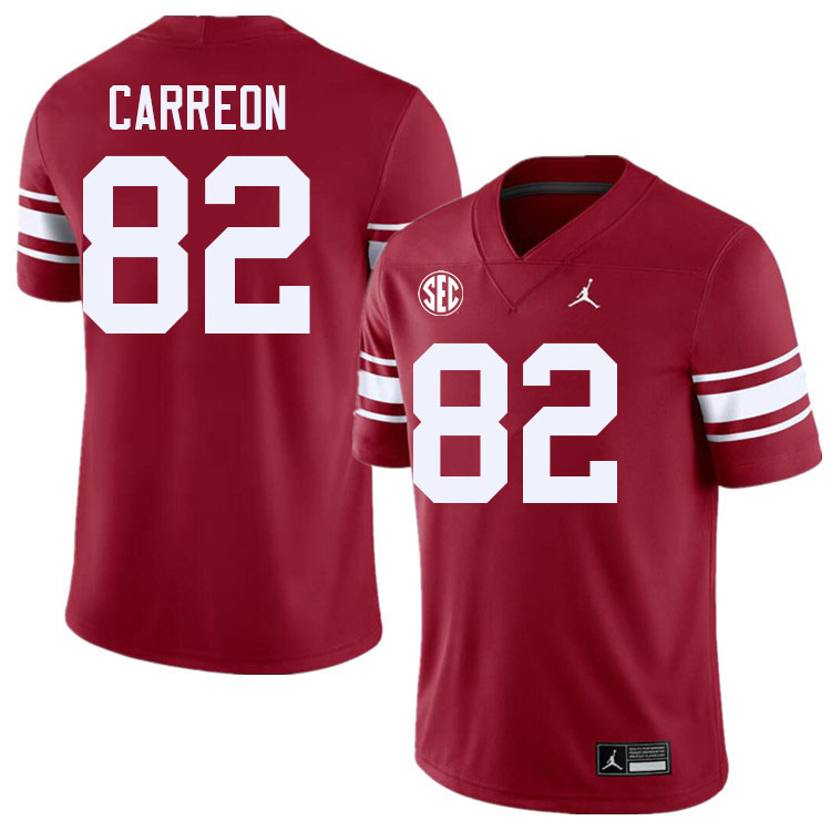 Men #82 Ivan Carreon Oklahoma Sooners 2024 SEC Conference College Football Jerseys-Throwback